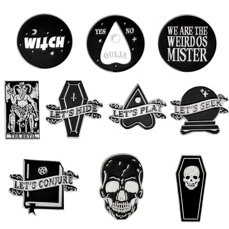 Factory wholesale custom zinc alloy pin badge witchy marvel hard enamel pins making machine