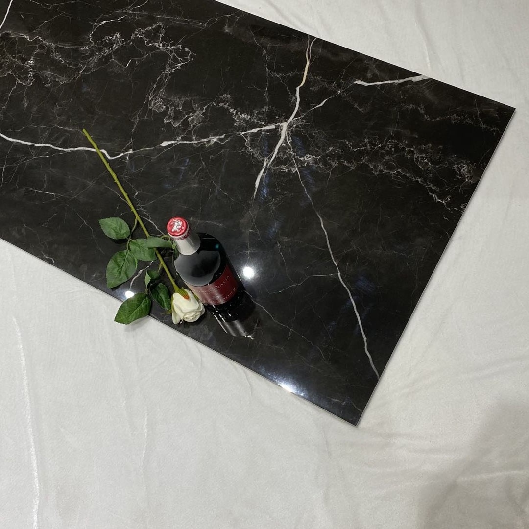 China big size Veranda Black first choice glazed Marble porcelain tile Cheap Prices garden ceramic floor tile