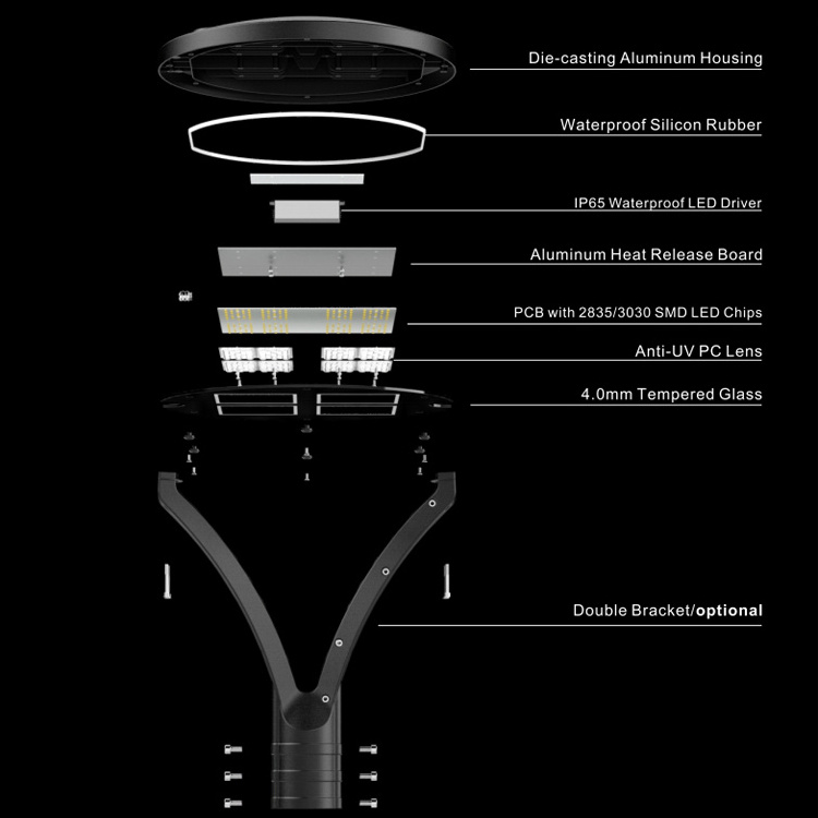 Modern Design Outdoor Lighting Aluminum Waterproof Ip65 150w SMD3030 Led Garden Light