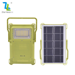 High Power Portable Handle Outdoor Stadium Garden Waterproof IP65 50w Rechargeable Led Solar Flood Light