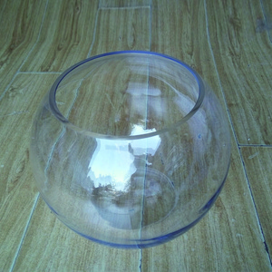 wholesale round bubble glass vase 25cm 30cm size clear glass fish bowl vase