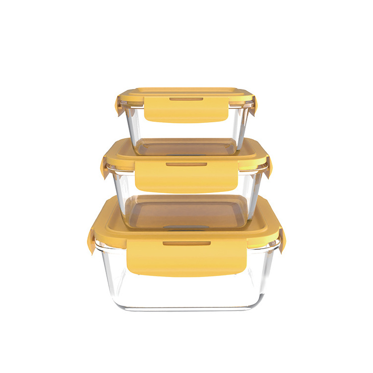 Food Grade Packaging Airtight Food Container Clear Glass Containers Food Handle Large Vacuum Storage Grade With Lids