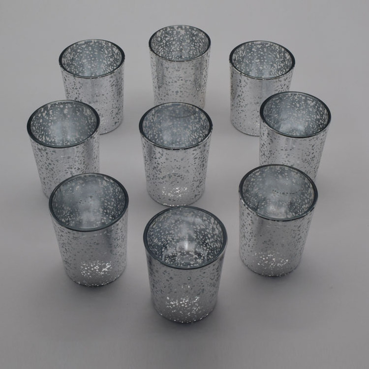 mercury glass votive silver color votive candle holders glass