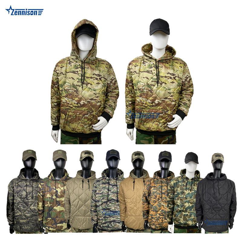 Zennison Nylon Waterproof Tactical Pullover Hood Sweatshirt Camouflage Woobie Hoodie Multicam