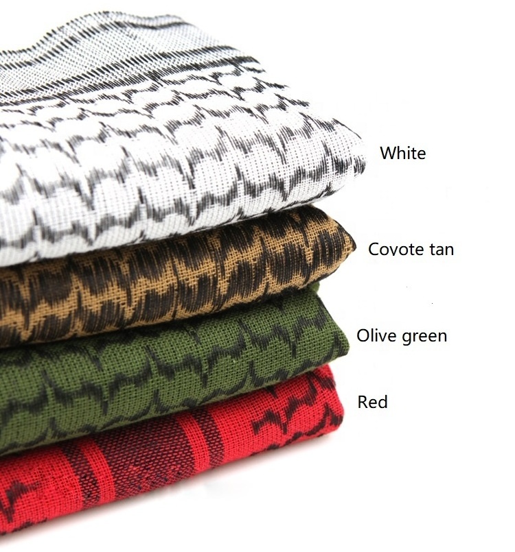 100% cotton Breathable  Keffiyeh Scarves Tactical Desert Shemagh Scarf pakistan