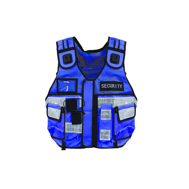 Custom Logo High Quality Security Men High Visibility Cotton Reflective Safety Vest