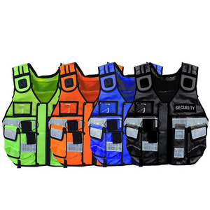 Custom Logo High Quality Security Men High Visibility Cotton Reflective Safety Vest