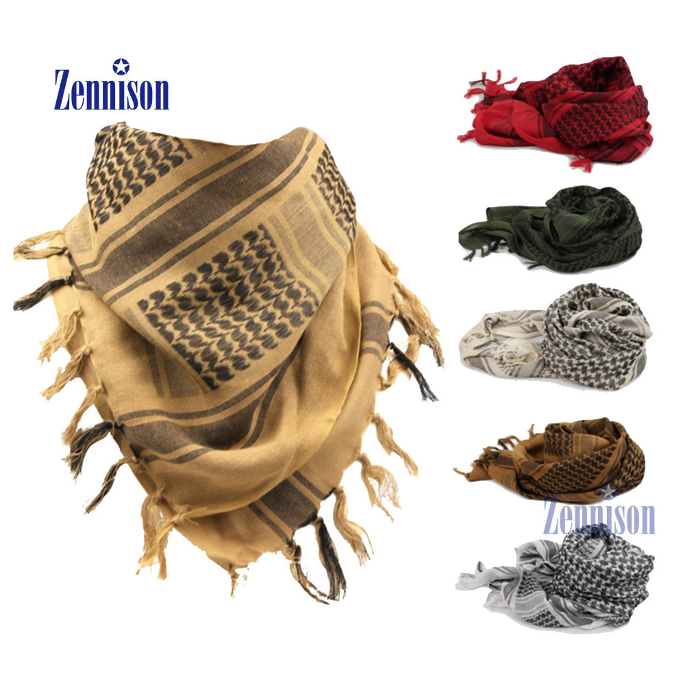 100% cotton Breathable  Keffiyeh Scarves Tactical Desert Shemagh Scarf pakistan