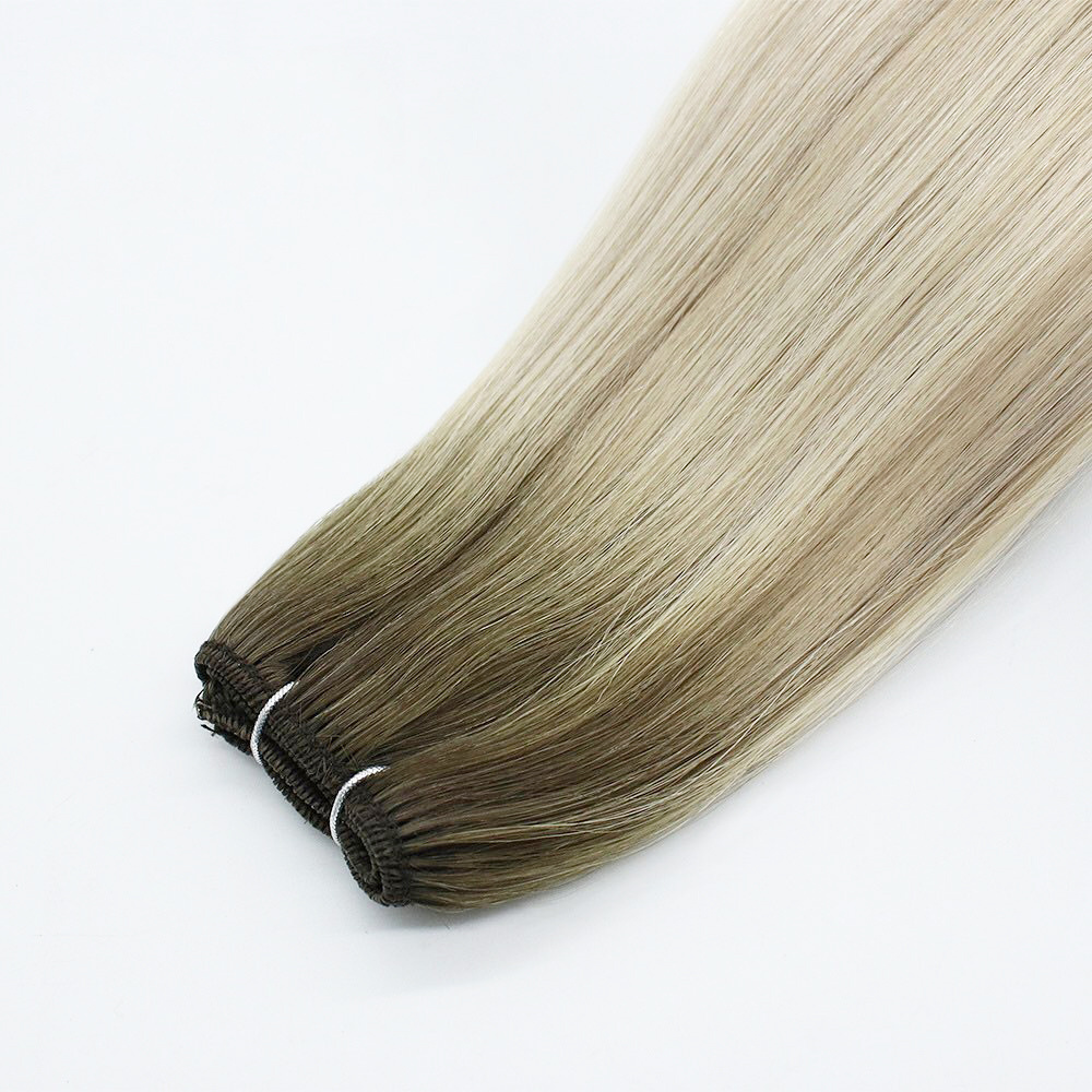 Wholesale Straight Machine Hair Weft, Double Drawn Remy Hair Weave, Hair Weaving Remy Blonde Hair Extensions Made In Vietnam