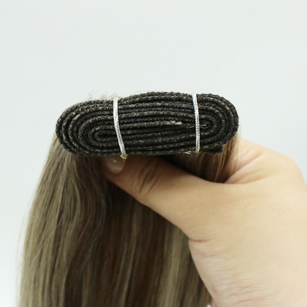 Best price custom color flat weft hair invisible human hair skin weft hair extensions from Vietnam