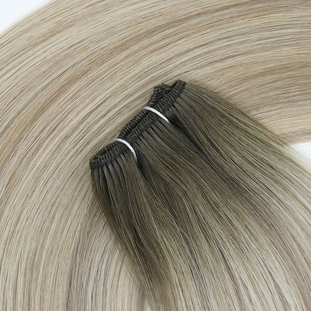 Wholesale Straight Machine Hair Weft, Double Drawn Remy Hair Weave, Hair Weaving Remy Blonde Hair Extensions Made In Vietnam