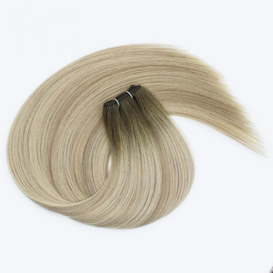 Wholesale Straight Machine Hair Weft, Double Drawn Remy Hair Weave, Hair Weaving Remy Blonde Hair Extensions Made In Vietnam