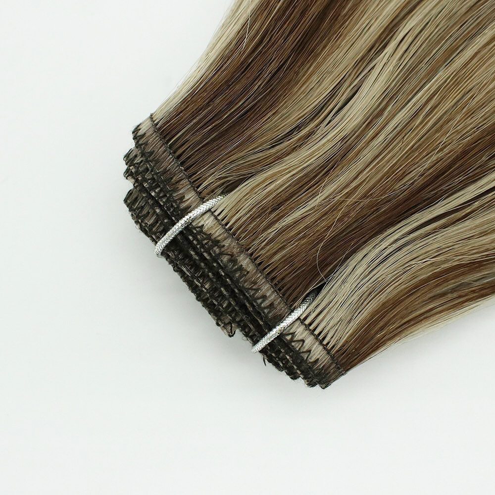 Best price custom color flat weft hair invisible human hair skin weft hair extensions from Vietnam