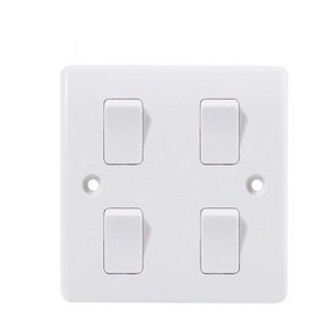 Factory with best price of 4 gang 1 way light switches 220V-250V/wall light switch/power switches socket