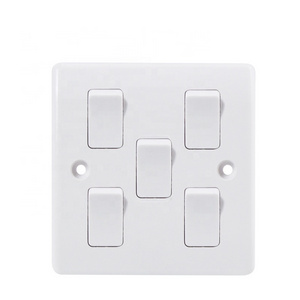 Quality Assurance Electric Socket 5 Gang 1 Way Wall Switch