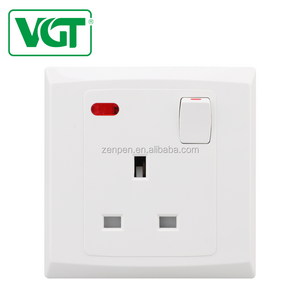 Hot Sales VGT 250V 13A Wall Socket With Night Light electrical accessories /wall switch