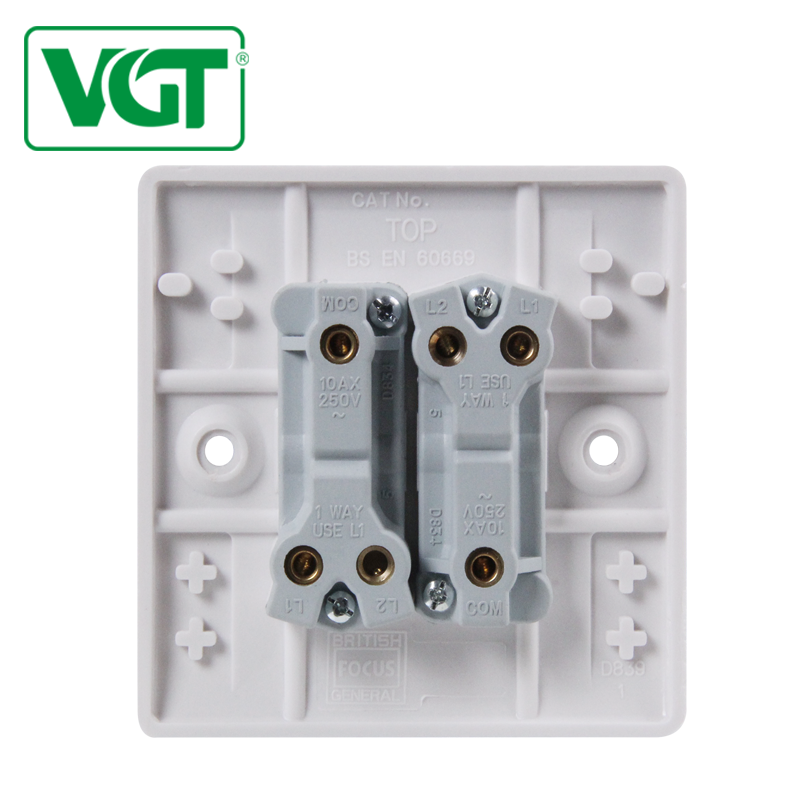 Factory Price 250V 10A 2 gang 1 Way Wall Switch for light/wall switches/switches socket