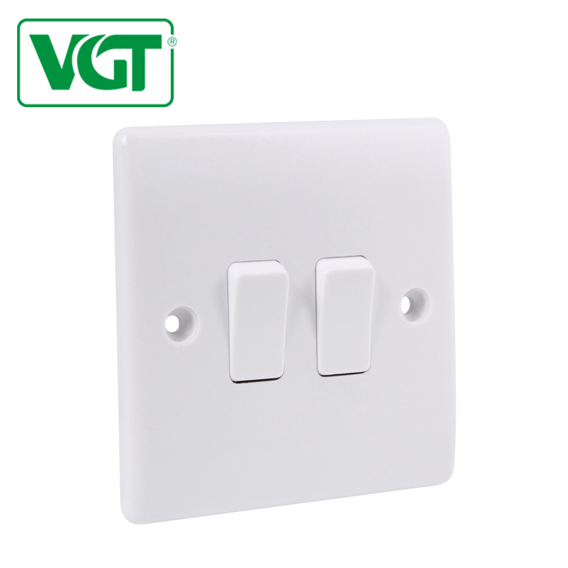 Factory Price 250V 10A 2 gang 1 Way Wall Switch for light/wall switches/switches socket