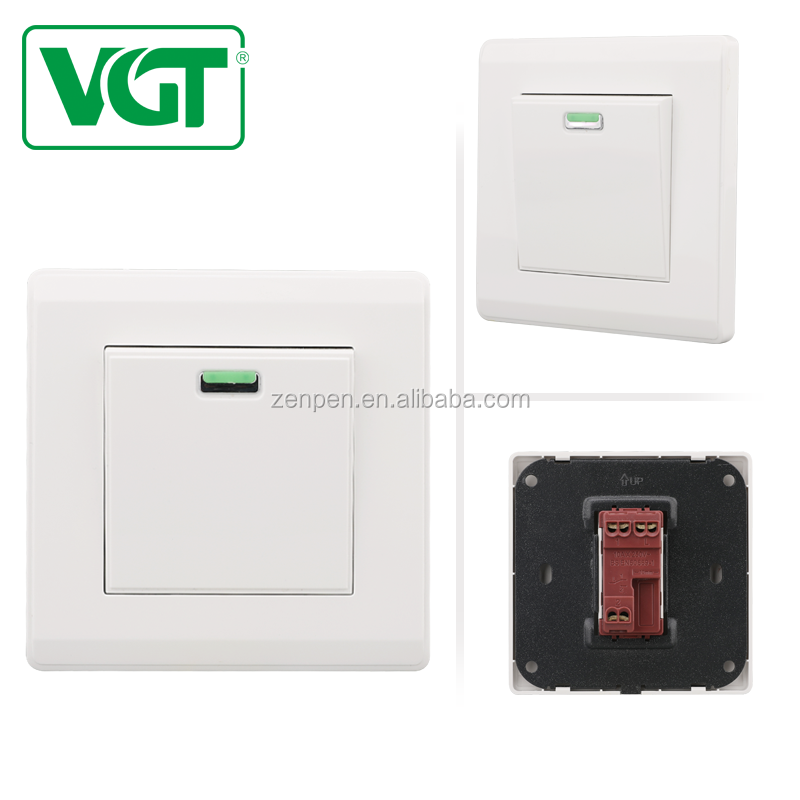 British UK Standard CB IEC G Mark 45 Amp Double Pole Wall Switches With Neon For Air Condition Switches