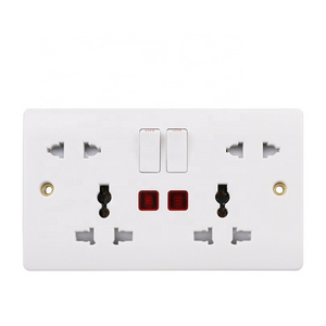 VGT Light Switch Button 13A Home Household Multi EU Wall Universal Socket