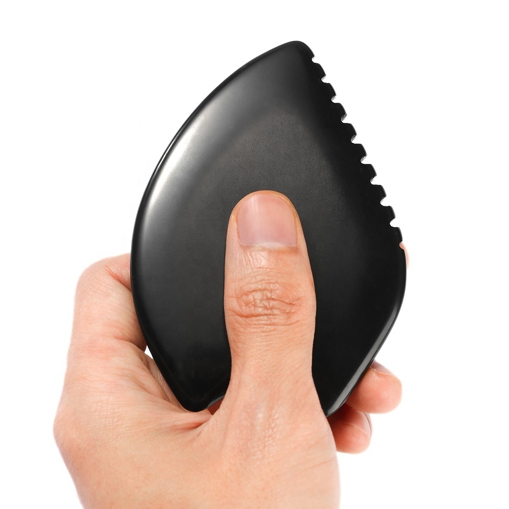 Black Bian Stone Gua Sha Scraping Facial Body Traditional Scraper Massage Tools for SPA Acupuncture Therapy Treatment