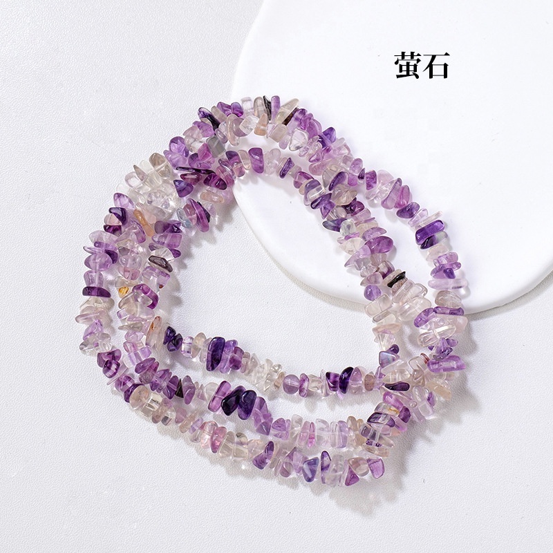 Natural Purple Fluorite Rough Uncut Chips Gemstone Beads Strand for Jewelry Making