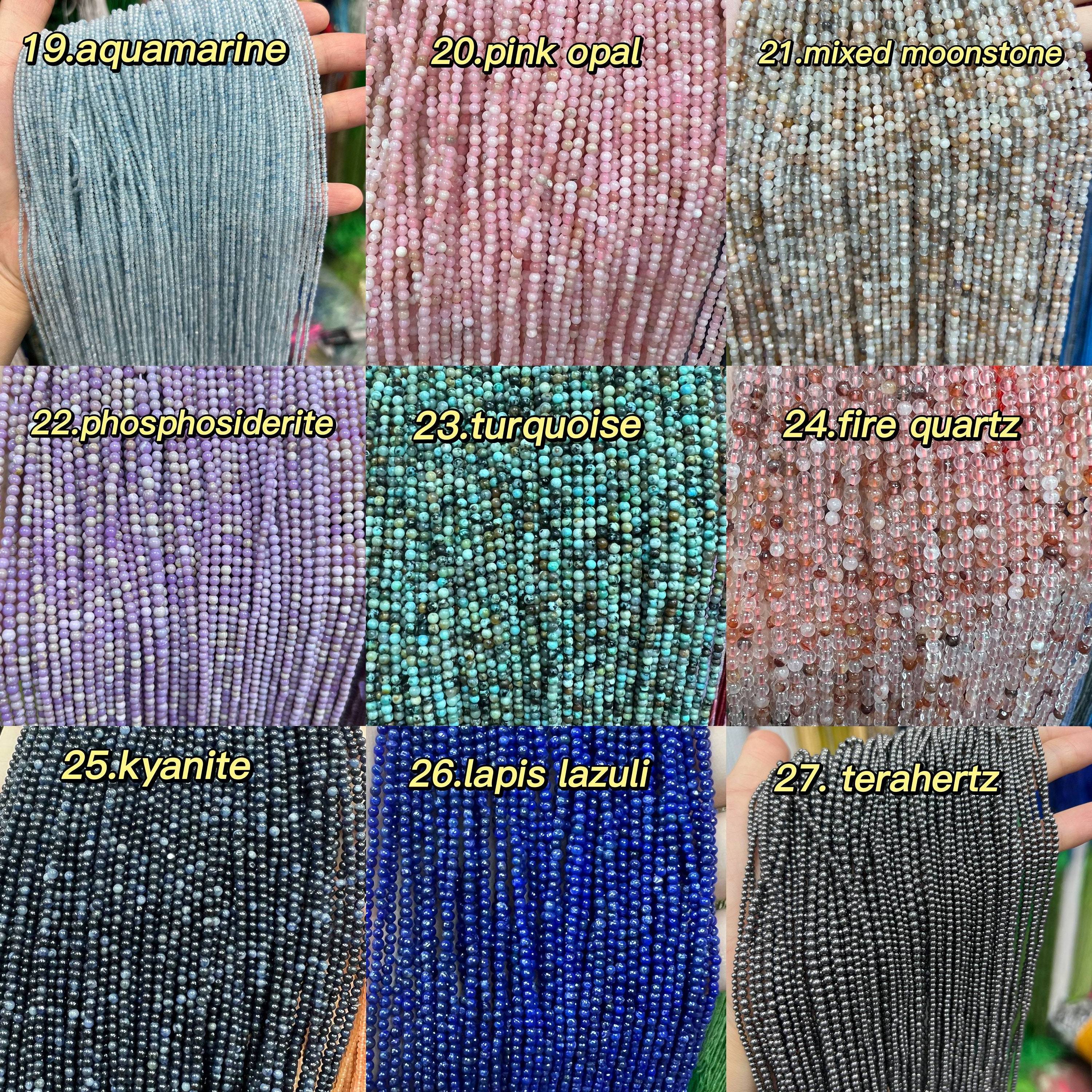 Natural Gemstone Round Beads 2mm 3mm 4mm Smooth Round Beads Amethyst Rose Quartz Jade More Choose Round Beads For Jewelry Making