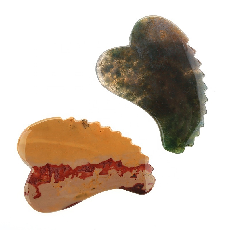 Gemstone Face Massager , Natural Stone Guasha Tool , Jade Guasha Board