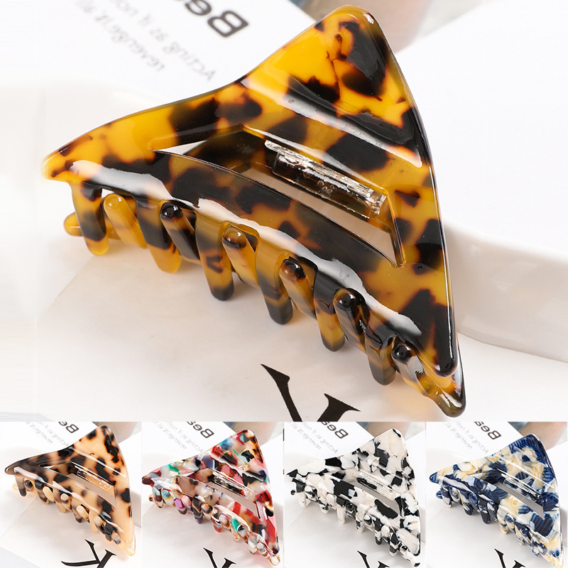 Zenper high quality hair claws for women girls round shaped tortoise shell hair jaw clips shark clamp