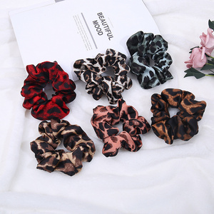 leopard animal print hair ties ponytail holder Hair scrunchies