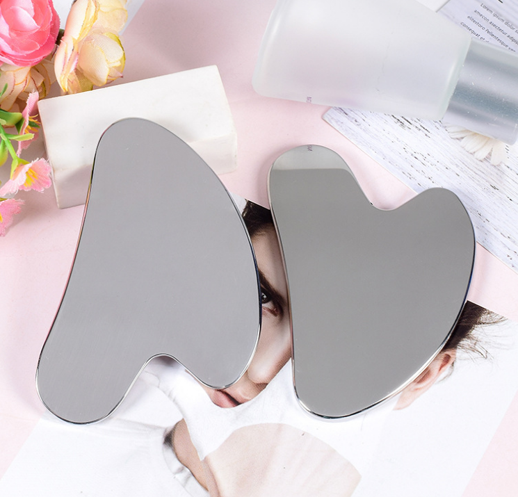 Newest Stainless Steel Guasha Scraping Massage Tools Metal Guasha Beauty Facial Body Massage Tool Steel Gua Sha Scraping