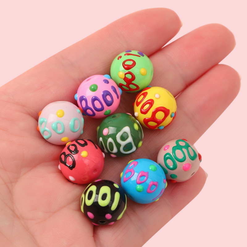 Hand-painted Drip Oil Halo BOOi Glazed Glass Round Beads Loose Beads for DIY Beading Jewelry Making Bracelets Earring Necklace