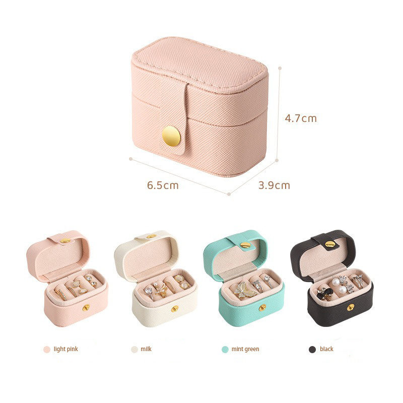 Wholesale new customized travel jewelry small case jewelry safe box pu leather storage case jewelry packaging box for women men