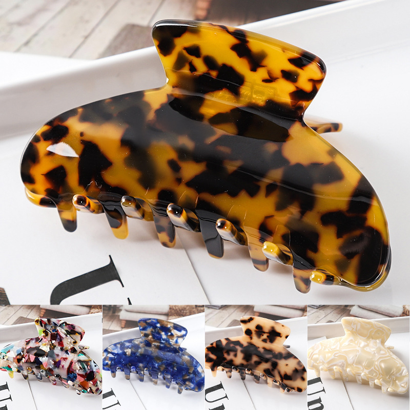 Zenper high quality hair claws for women girls round shaped tortoise shell hair jaw clips shark clamp