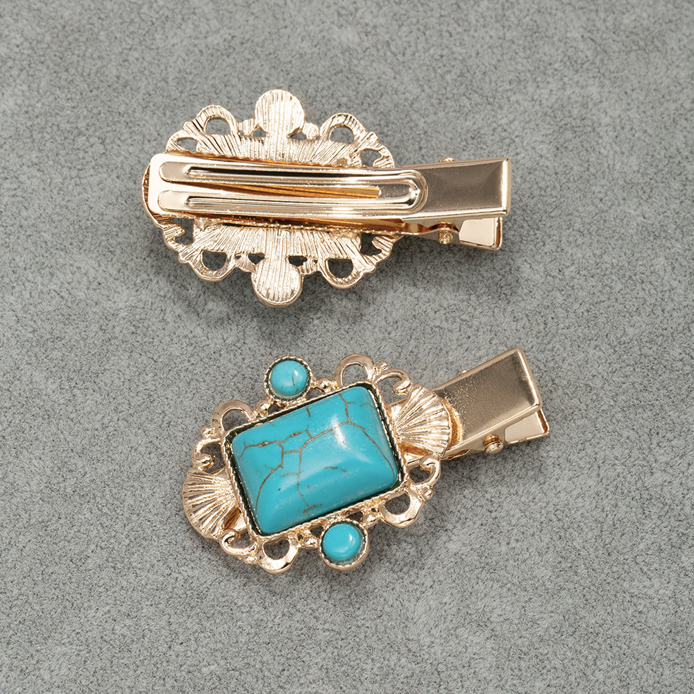 Hair Pin for Women Western Turquoise Hair Clips Decorative Southwestern Country Cowgirl Bobby Pins Retro Boho Hair Accessories