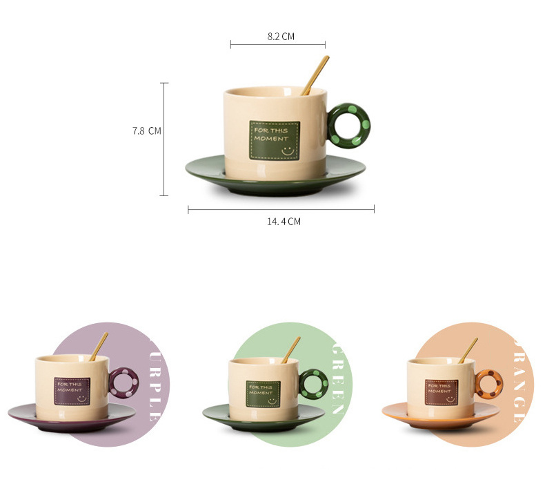 Ceramic Coffee Cup Pull Flower Creative Mug Korean And European Style High-value Water Cup With Hand Gift Couple