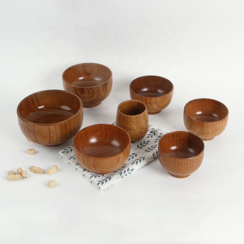 wood bowl set acacia wood salad high quality durable eco friendly safe wooden bowl set