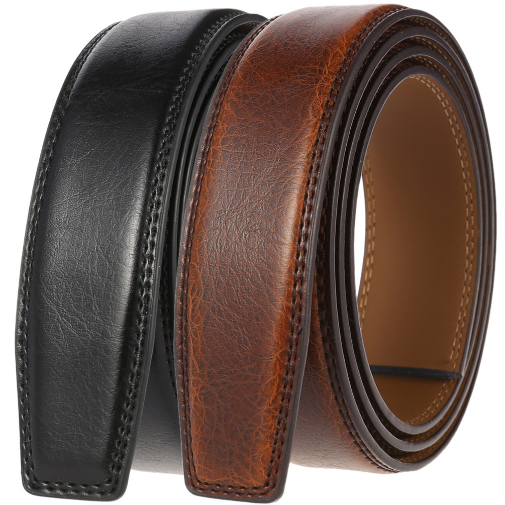 High Quality Replacement Leather Strap for Cow Leather Ratchet Belt Without Buckles Strap Belt