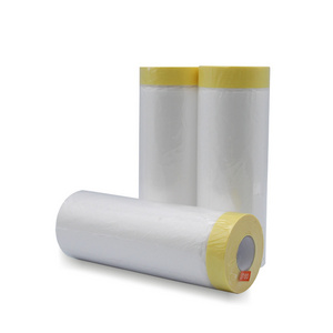 Automotive Paint Pre Adhesive Tape Masking Film Plastic Sheet High-Temperature Resistant Paint Covering Tape Textured Paper Tape