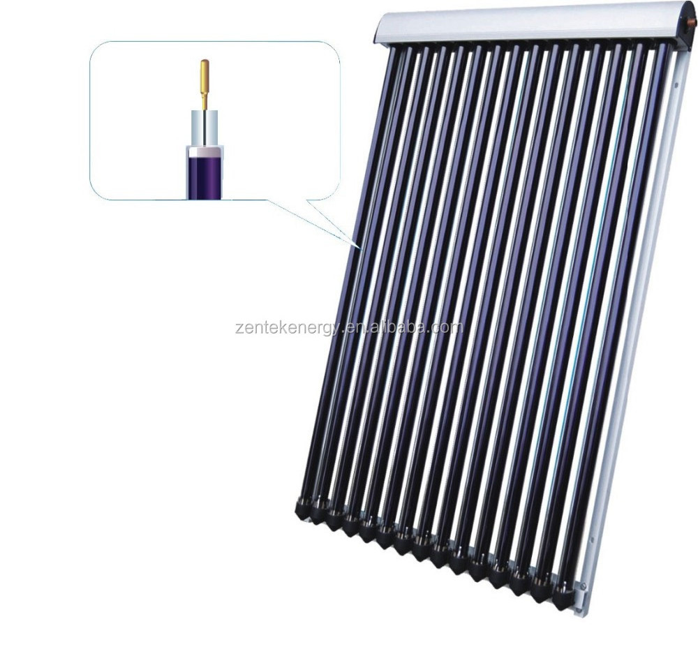 All glass 30 evacuated tubes solar collector, heat pipe solar collector price