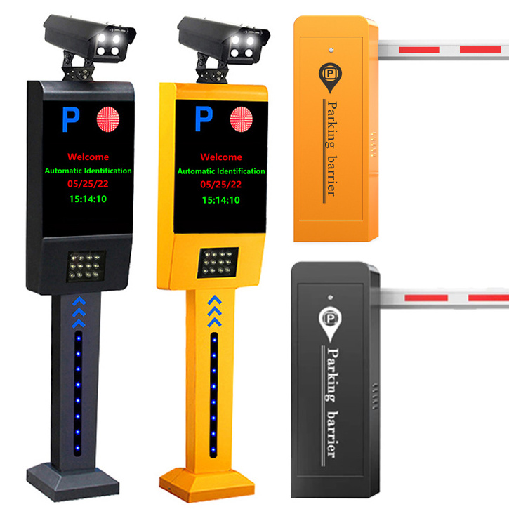 Intelligent Parking System Lpr /anpr /alpr Camera With Traffic Barrier Car Park Ticket Dispenser Plate Number Barrier Toll Gate