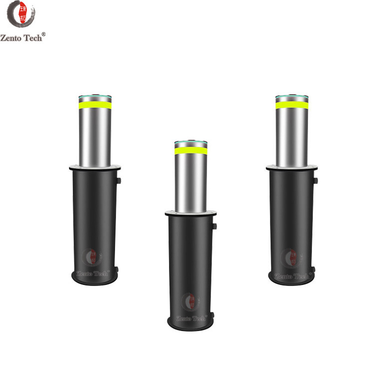 ZT K4 Crash Rated traffic street Cast Iron Safety Road Hydraulic Automatic Retractable Bollard for Parking Stop Barrier