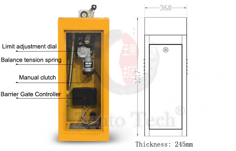 Automatic Remote Control Boom Barrier Security Gate for Car Parking System Drop Arm Barrier