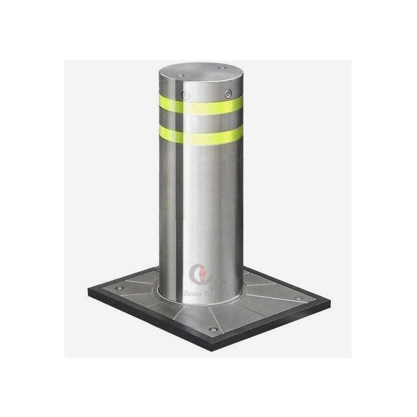 Zento Good Quality Road Safety Parking Lot Stainless Automatic Rising Bollard 170*500mm Electric Bollard