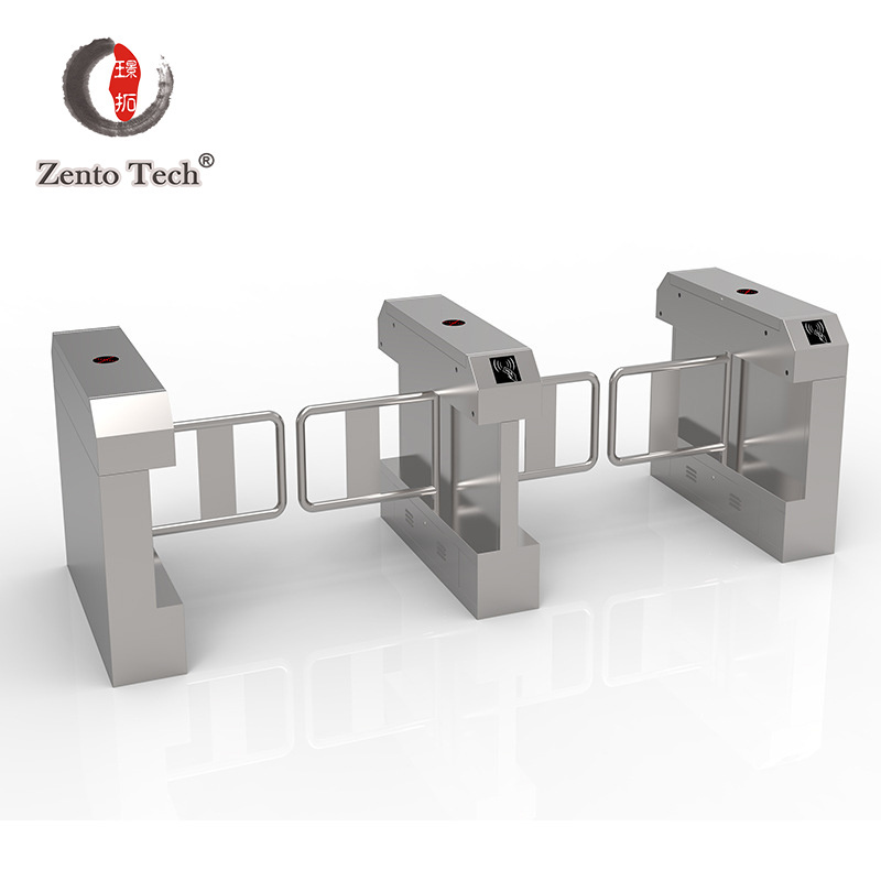 Busy Traffic Counter Half Height Swing Arm Door Anti-Collision QR Code Brushless DC Motor Swing Turnstile Gate