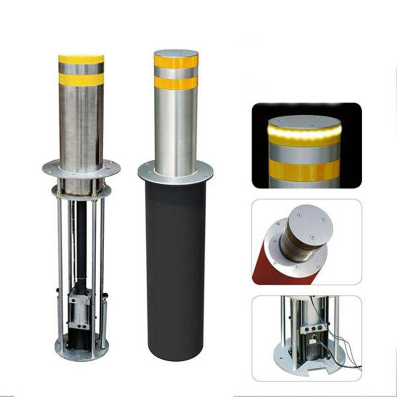 Automatic Retractable Hydraulic Bollards Post Slim Hydraulic Boom Stainless Steel Driveway Residential Bollard Post For Outdoor