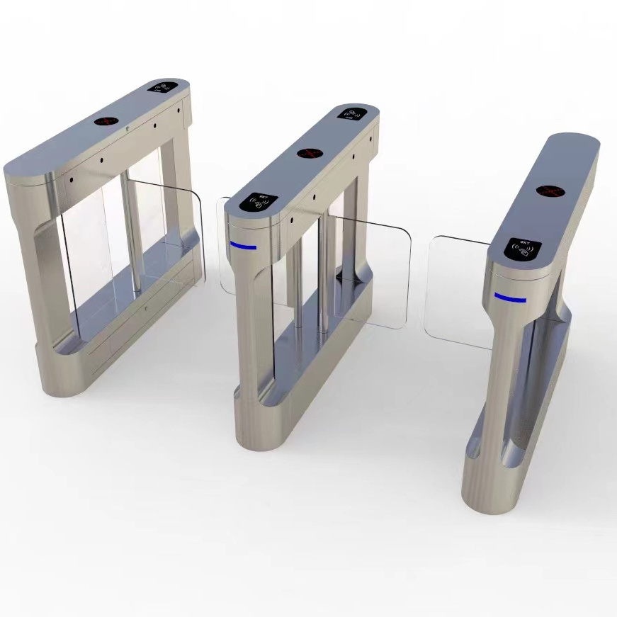 Sound And Light Pedestrian Swing Barrier Turnstile Gate For Security Entrance Control Gate Barrier