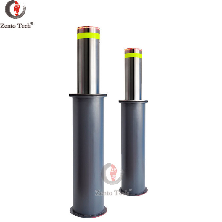 ZT K4 Crash Rated traffic street Cast Iron Safety Road Hydraulic Automatic Retractable Bollard for Parking Stop Barrier