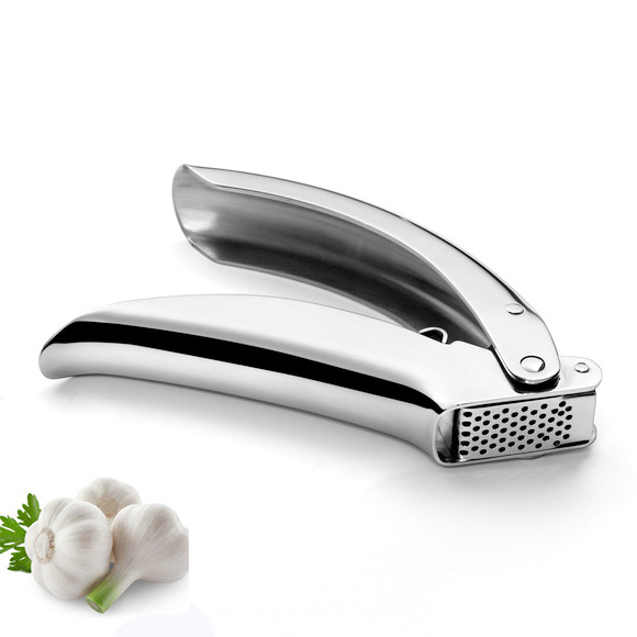 Premium manual stainless steel 18/8 garlic press ginger crusher