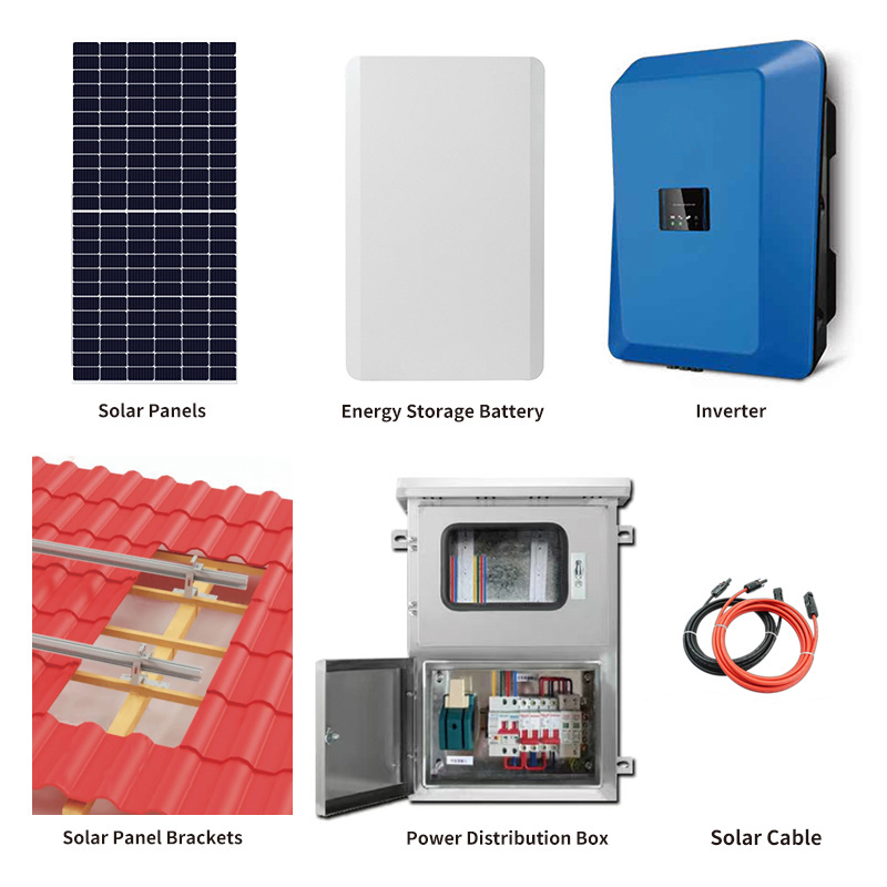 Hot Sale 20Kw Hybrid Solar Energy System 10Kw Complete Kit Off Grid Solar Panels with Inverter Battery Power Set for Home Price